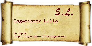 Sagmeister Lilla névjegykártya