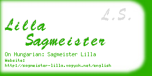 lilla sagmeister business card